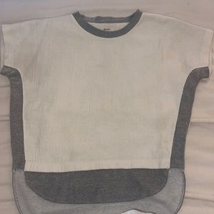 Madewell structured tee with layered detail